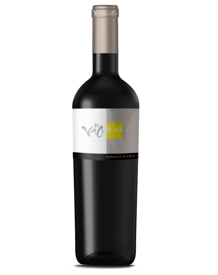 Foto botella de la colección Vinyes d'Olivardots monovarietales, de garnacha blanca en suelo arenisco